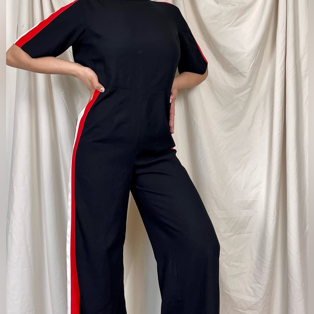 Women's Black and Red Jumpsuit/ Romper